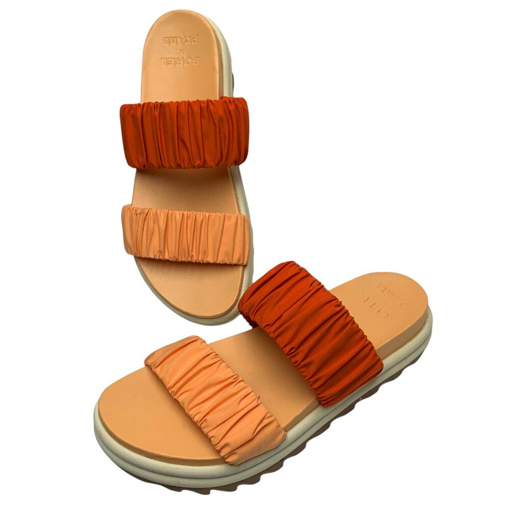 SOREL X prAna Limited Edition Roaming Two Ruched Straps Slide Sandals